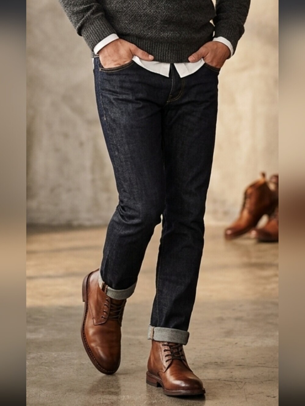 Men's Brown Leather Shoes
